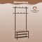 Coat Rack with Bench and Shoe Storage PE Rattan Entryway Organizer with Hooks